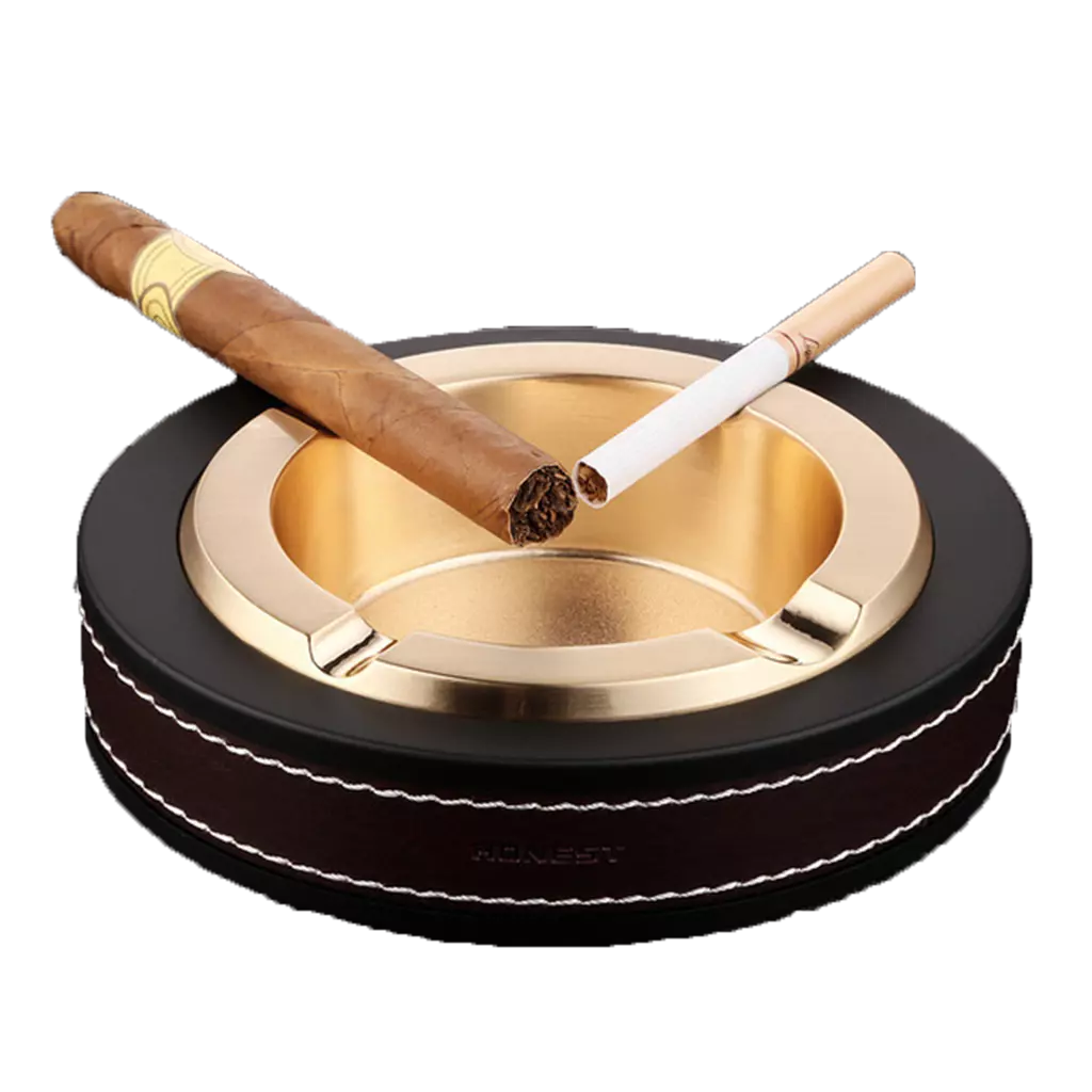 cendrier cigare luxe or